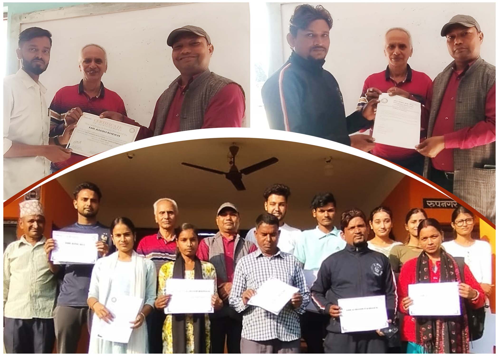 distributed certificates and experience letters to those involved in the survey.
